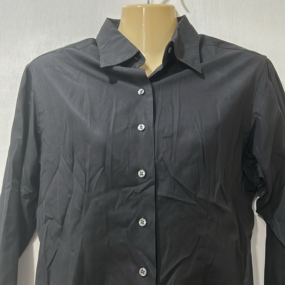 THOMAS PINK WOMEN BLACK CLASSIC SHIRT BOTTOM UP Sz 10 - Picture 3 of 11